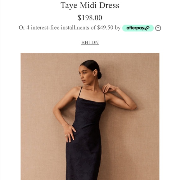 Worn Bhldn Taye Midi Dress In Navy 